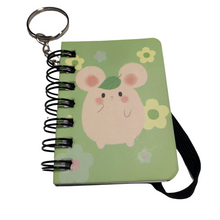 Load image into Gallery viewer, Tiny but mighty! These adorable keychain notebooks are your go-to for on-the-go lists. Never miss a detail with their compact design, measuring just 2.6&quot; x 1.8&quot;.
