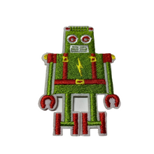 Load image into Gallery viewer, Red, Green, Black Embroidered Robot Patches. 3pcs/set of Embroidered Robot Iron On Patches. Transform everyday items into personalized creations that showcase your individuality. These patches are ideal for embellishing bags, towels, clothing, stockings, hats, crafts, and decorations.

