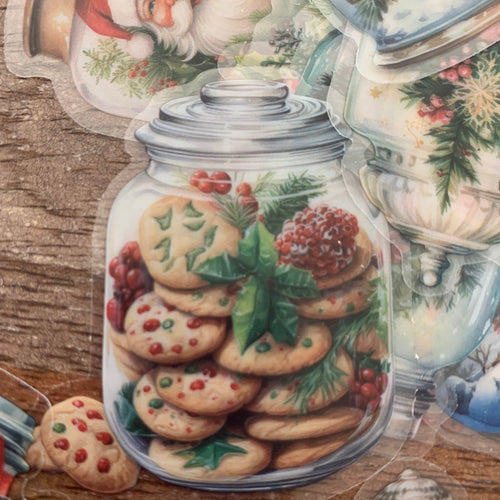 50 holiday jar decals