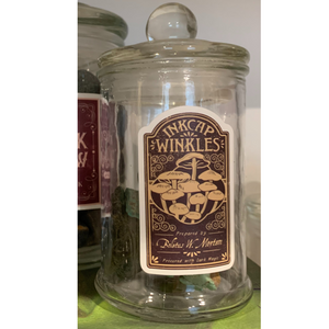 Glass Inkcap Winkles Apothecary Jar