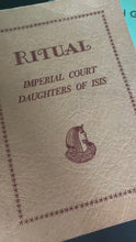 Load and play video in Gallery viewer, Pair of vintage Daughters of Isis ritual and constitution booklets from 1959 and 1967
