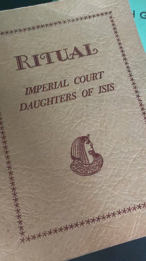 Pair of vintage Daughters of Isis ritual and constitution booklets from 1959 and 1967