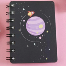 Load image into Gallery viewer, 2/pk Space Theme Mini Spiral Notebooks

