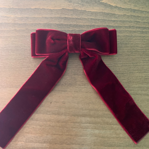 Velvet Bow Hair Clip from elementah.com