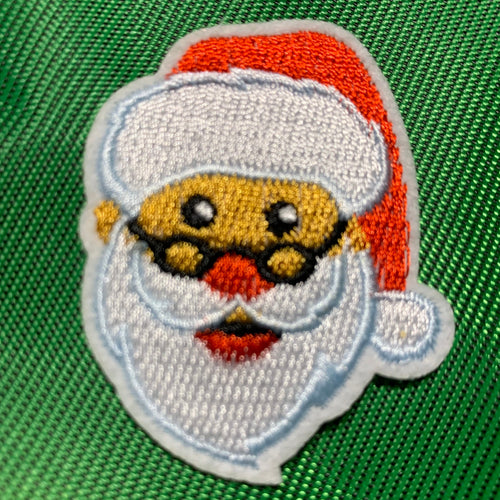 mini santa iron-on patch