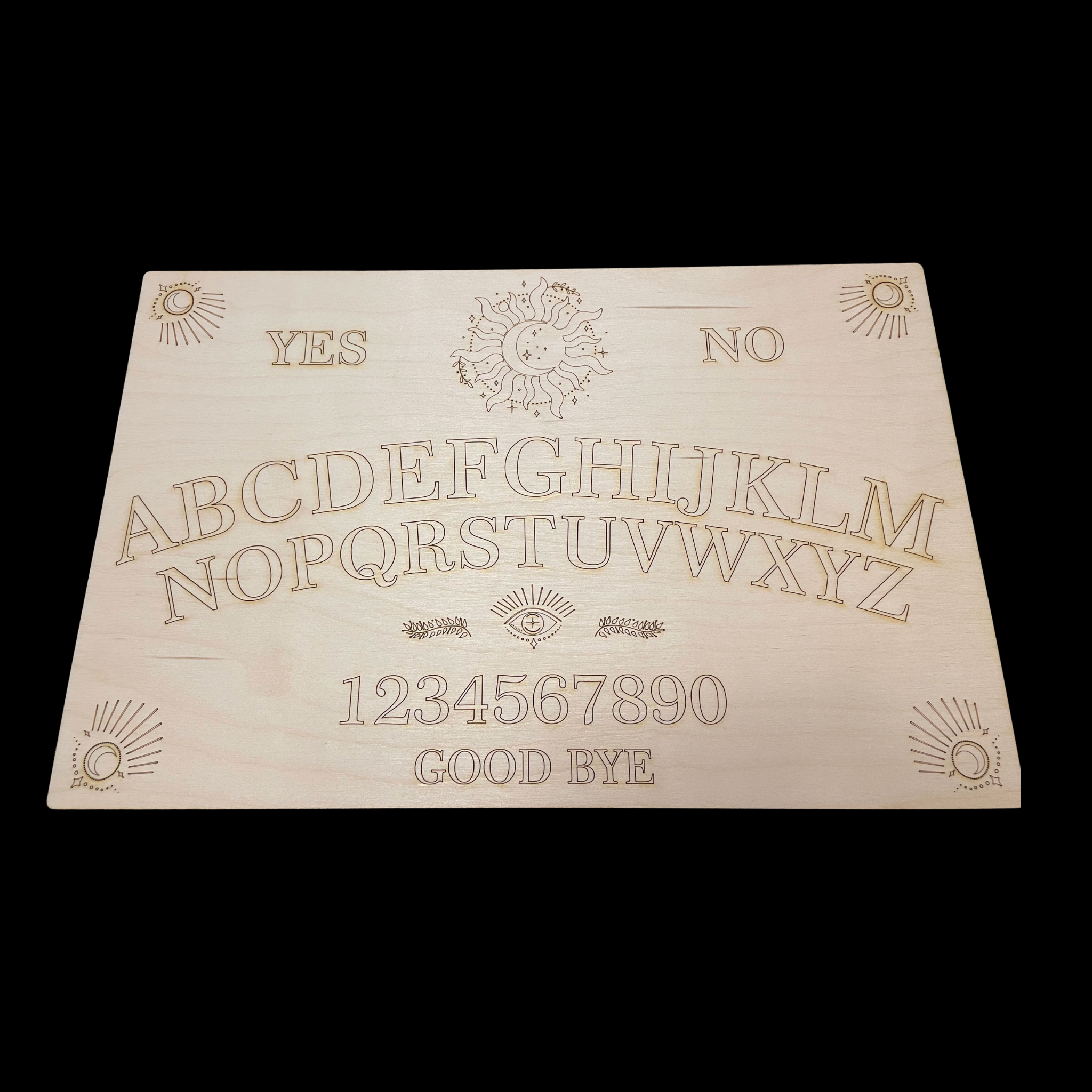 Planche Ouija En Bois Naturel – Spirit Board Classique Avec Planchette – Communication – Déco Occulte – Idée Cadeau