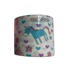 Load image into Gallery viewer, Cute cartoon unicorn-themed duct tape. Perfect for crafts, gift wrap, and extra special repairs!
