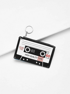 Cassette Tape Card Pouch Wallet Keychain