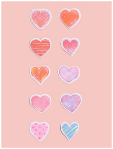 Darling Heart Pattern Stickers - 70 pack
