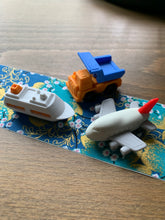 Load image into Gallery viewer, vehicle 3 pk Japanese Puzzle Eraser Set
