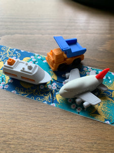 vehicle 3 pk Japanese Puzzle Eraser Set