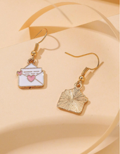 Load image into Gallery viewer, love note earrings
