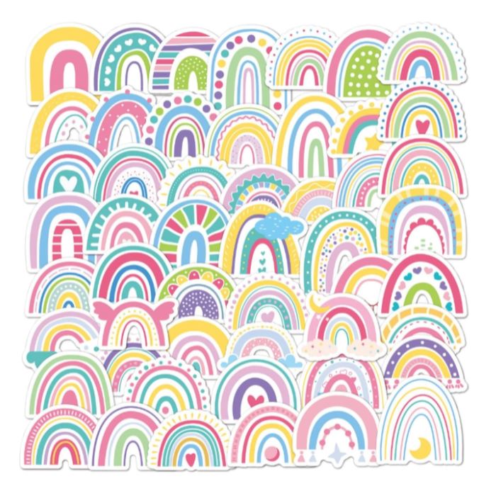 Pastel Rainbow Stickers