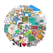 Load image into Gallery viewer, School-Themed Sticker Pack - 50 Decals for Students of All Ages
