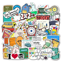 Load image into Gallery viewer, School-Themed Sticker Pack - 50 Decals for Students of All Ages
