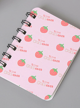 Load image into Gallery viewer, Strawberry Theme Spiral Notebook
