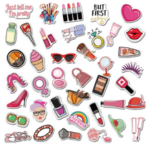 Load image into Gallery viewer, Cosmetic Themed Stickers - 50pcs
