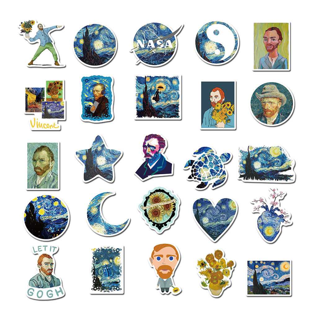 Van Gogh: 16 Art Stickers (Dover Art Stickers)